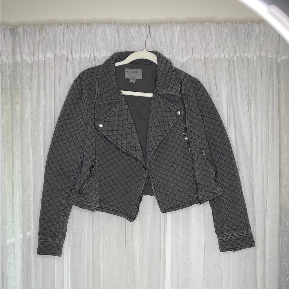 Quilted Gray Utility Jacket
